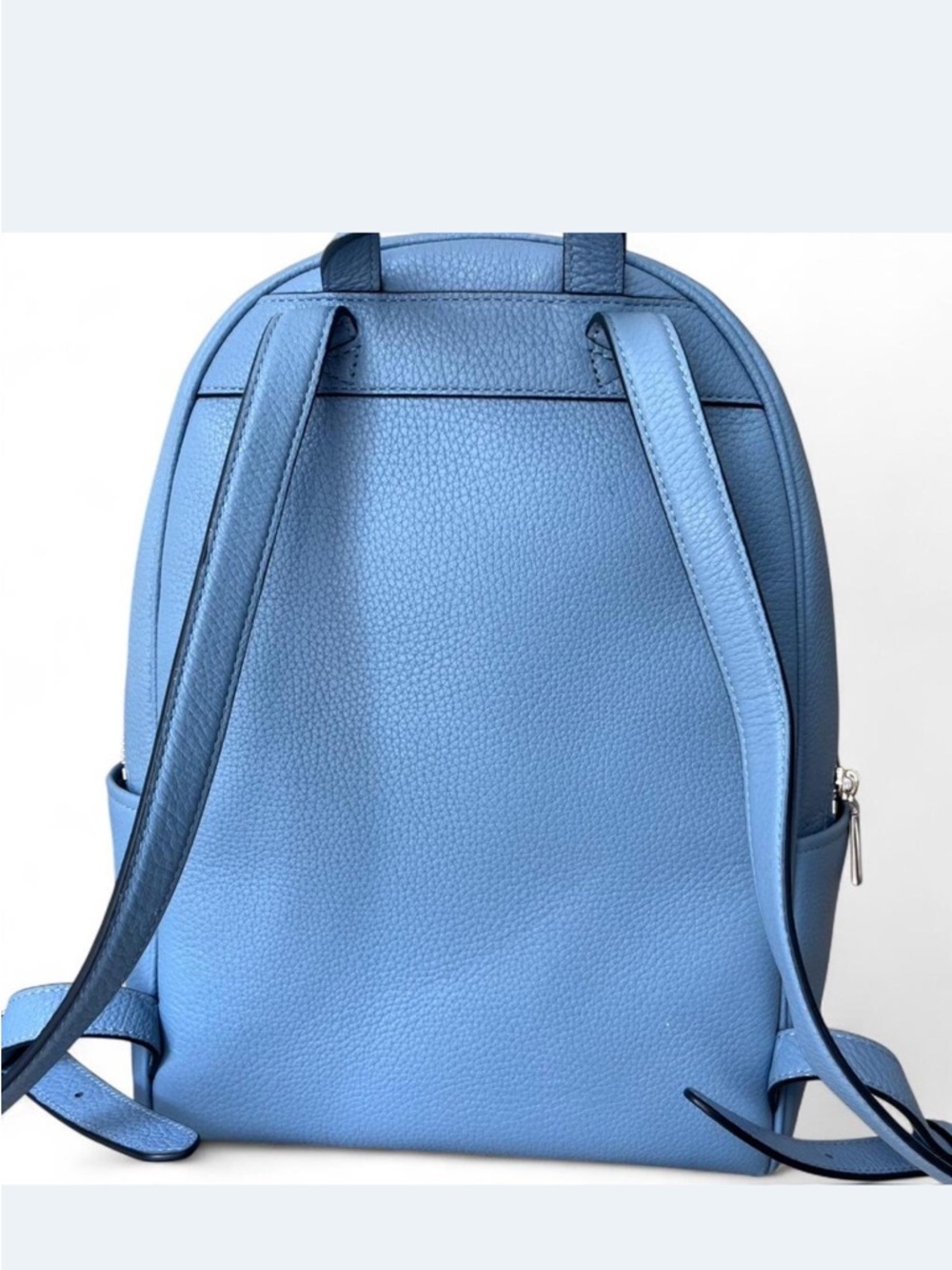 kate spade Light Blue Pebbled Leather Backpack with silver Hardware - Picture 4 of 12